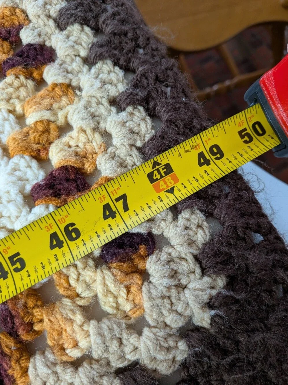 Handmade Crochet Afghan Blanket Fall Autum Colors